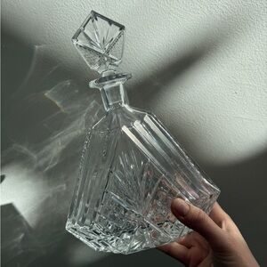 Mad Men🕴️🛋️ Vintage Crystal Decanter with Faceted Stopper 💎✨🪩 stunning